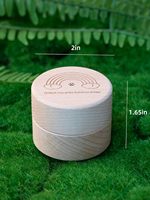 Urna Funeraria Miniatura de Madera de Haya Natural para Mascotas, Puente Arcoíris Grabado, Caja Pequeña para Guardar Cenizas y Pelo, Recuerdo Conmemorativo para Perros y Gatos
