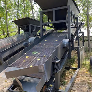 Buon prezzo 30 tipo miniera aggregato pietra sabbia separazione schermo vibrante con tramoggia e nastro trasportatore - Product Image 3