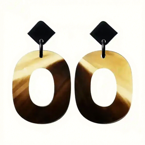Pendientes de Cuerno de Vaca/Búfalo, Joyería Hecha a Mano, Diseño Elegante, Personalizable, Falak World Export, Certificados IGI para Mujer, para Boda, Navidad - Product Image 1