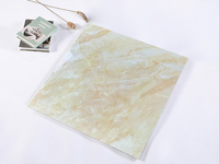 Vente flash Carreaux de sol effet marbre pleine masse 800mm Design moderne Jaune jade chaud Antidérapant Résistant à l'usure Éclairage pour salon