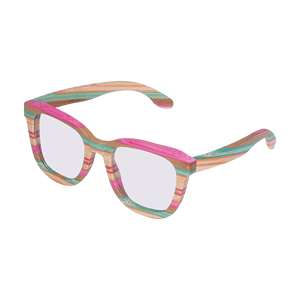 Nuevas Gafas Ecológicas de Madera de Bambú con Montura Cuadrada y Lentes con Bloqueo de Luz Azul, Color Rojo Vibrante - Product Image 1