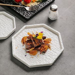 Plateau multifonction en céramique - Gobelet rectangulaire pour rince-bouche, rangement salle de bain et toilettes, assiette à gâteaux et sushis - Design moderne et minimaliste - Product Image 3