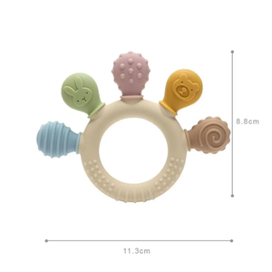 Juguetes de Silicona para Bebés de 0 a 24 Meses, Mordedores para Aliviar la Dentición, Juguetes Masticables de Silicona de Grado Alimenticio, Estilo de Dibujos Animados, Juguetes Unisex para Bebés - Product Image 3