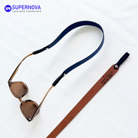Cordon de retenue pour lunettes en cuir PU laser antidérapant avec embouts détachables, chaîne pour lunettes de sport et de plein air, cordon décoratif