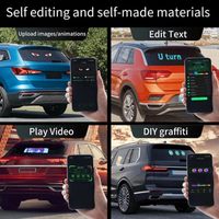 AIMINGSI Panneau LED Yeux de Diable pour Voitures et Camions - Écran Matriciel Interactif Programmable 12V avec Télécommande, Accessoires d'Éclairage Automobile