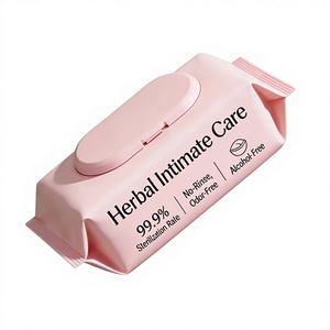 Одноразовые женские салфетки из нетканого материала с травами для интимной гигиены, не требующие смывания, освежающие, стерилизующие, для домашнего использования, в упаковке-пакете - Product Image 1