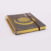 Carnet de notes à spirale personnalisé avec impression professionnelle bords dorés carnet A5 à couverture rigide pour écolier vente en gros