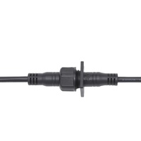 AOHUA 4Pin Creux Cuivre Panneau Monté Femelle Prise Mâle En Plastique M19 Connecteur Moled avec 1.0mm2 Câble pour Éclairage Led