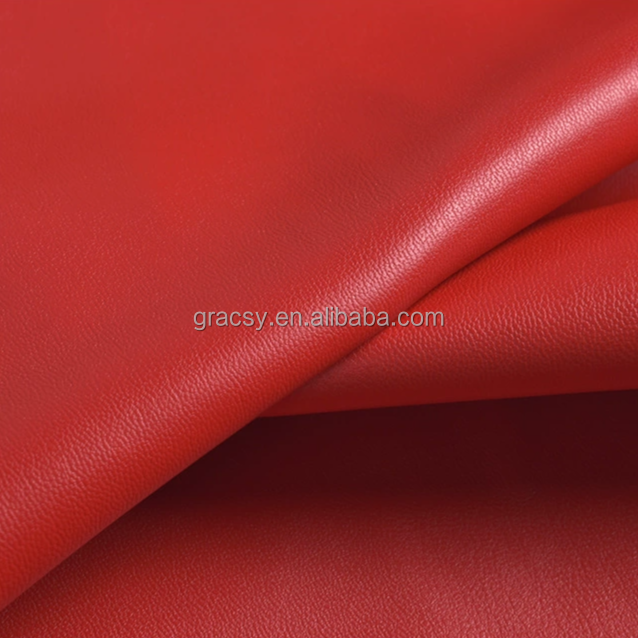 Wholesale Eco Friendly Waterproof PU PVC Synthetic Faux Skin Leather Rolls Nappa Leather Fabric for Shoes Bags Garment Sofa