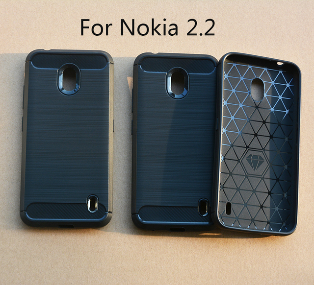 Soft Carbon Fiber Mobile Phone TPU Protective case Cover for Nokia 2.2
