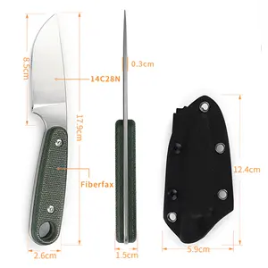生存14C28N钢固定刀片刀带鞘可爱固定刀片猎刀生存刀特价