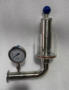 Vanne de spunding d'évacuation d'air à trois pinces tc, en acier inoxydable, sanitaire, production à domicile, avec jauge binging - Product Image 2