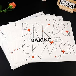 Wholesale Coated Printing Logo Burger Packaging <b>Grease</b>-proof Wrapping <b>Paper</b> for Cake Sandwich Toast Food Packaging - Product Image 3
