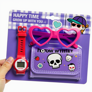 Nuevo Set de Regalo de Cumpleaños para Niños y Niñas con Reloj Digital de Dibujos Animados, Cartera y Gafas LED de Princesa para Niños - Product Image 3