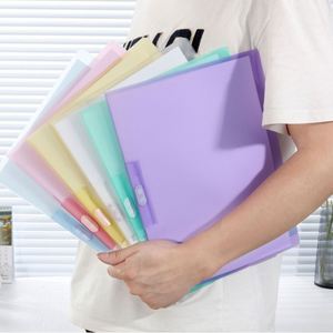 New A4 Rotating Ring Binder PP Clip <b>File</b> <b>Folder</b> Rotary Side Open Fresh Color Universal Document Sorting Storage Padfolio <b>Folder</b> - Product Image 4