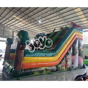 Toboggan gonflable animé de dessin animé pour l'extérieur, toboggan rebondissant pour enfants, approvisionnement en vrac, directement de l'usine, PVC robuste, certifié CE - Product Image 6