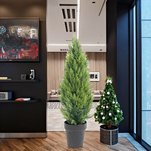Ciprés de hoja perenne con protección UV artificial de alta simulación al por mayor para la decoración del porche delantero del hogar al aire libre - Product Image 6