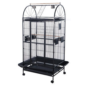 YOELLEN vente en gros 170CM luxe extra grande taille métal noir fer 4 roues perroquet canari ara perruche <span class=keywords><strong>cage</strong></span> à oiseaux pour animaux de compagnie à vendre - Product Image 3