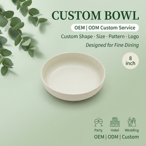 Bol à ramen en mélamine ODM de 8 pouces, incassable, minimaliste, empilable, pour les buffets de nouilles japonaises, la restauration et les hôtels - Product Image 1