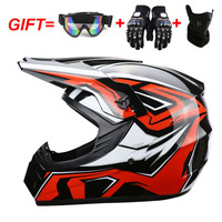 Casque de motocross pour adultes unisexe rose intégral avec lunettes, gants et cache-cou offerts, pour toutes les saisons