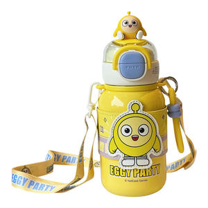 Bouteille d'eau isotherme Eggy Party Kids 500 ml, gobelet portable en acier inoxydable pour les enfants à l'école, à utiliser dans le sac à dos - Product Image 3