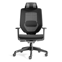 Ensemble de chaises de bureau modernes en maille pivotantes ergonomiques avec support lombaire et appui-tête réglable pour une configuration complète de bureau à domicile ou d'atelier