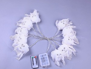 Luces de Cadena con Forma de Esqueleto Fantasma, Luces LED de Hadas con Control Remoto a Pilas para Halloween, Casa Embrujada, Jardín, Fiesta, Decoración Navideña - Product Image 6