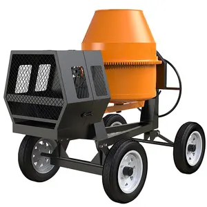 EB Gasoline Diesel 350L 400L Four Wheel Drum Mortar Concrete Mixer Easy To Move