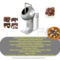 Nouvelle machine de dragage et de recouvrement automatique électrique 300 pour chocolats, dragées et noix enrobées, avec tambour rotatif