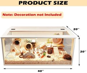 <span class=keywords><strong>Cage</strong></span> pour <span class=keywords><strong>hamster</strong></span> personnalisée en bois à mâcher 40 pouces Cages pour cochons d'inde Habitat de souris et de rats avec dessus ouvrable et feuilles acryliques - Product Image 2