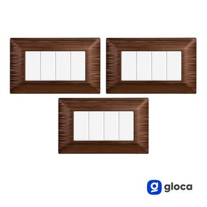 Placas de pared de plástico Gloca, paquete de 3, bronce satinado, 4 unidades, uso residencial - Product Image 3