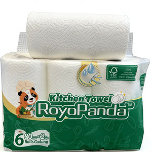 Großhandel Einweg Umweltfreundliches 2/3-lagiges Haushalts-Küchenpapier aus Natürlicher Bambusfaser Lebensmittelechtes Öl- und Wasserbeständiges Rollenpapier - Product Image 1