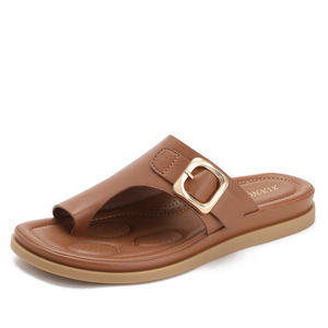 Nouvelles sandales plates romaines décontractées pour femme, style tongs, simples et polyvalentes, collection été 2026 - Product Image 1