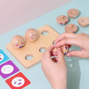 Деревянные модели эмоционального выражения шаров головоломки Детская интеллектуальная логическая игра от 2 до 4 лет - Product Image 3