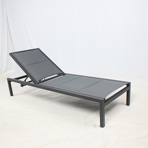 Lettino Prendisole <span class=keywords><strong>da</strong></span> Esterno in Alluminio con Tessuto Imbottito per Piscina e <span class=keywords><strong>Spiaggia</strong></span> - Product Image 2
