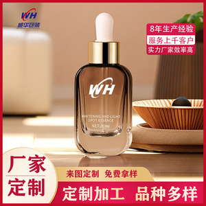 Square Dropper Glass <b>Bottle</b> 30ml Matte Brown Cosmetic Packaging Whitening Essence Dispensing <b>Bottle</b> - Product Image 5