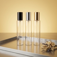 Flacons de parfum vides rechargeables en verre rond et fin de 30 ml avec pulvérisateur à col fileté et capuchon en aluminium de 15 mm – Vente en gros