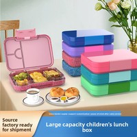 Boîte à bento de pique-nique portable pour étudiants Tritan de qualité alimentaire multi-compartiments sans BPA Design pailleté