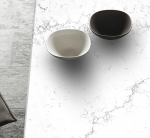 Precio directo de fábrica, alabastro, Blanco, Negro, líneas lisas, cuarzo Artificial, piedra de ingeniería para encimeras, encimeras de tocador - Product Image 5