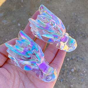 งานแกะสลักมังกรคริสตัลออร่าทำมือขายส่ง หินบำบัดสำหรับตกแต่งบ้าน - Product Image 1