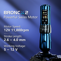 Machine à tatouer sans fil BRONC X2 2025 avec grand écran couleur, course réglable 2,6-4,0 mm