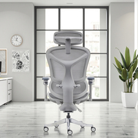 Chaise de bureau pivotante ergonomique en maille, en alliage d'aluminium, moderne, de luxe, réglable, vente en gros d'usine, certifiée classe 4