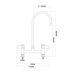 Grifo de Cocina para Reparación, Grifo de Baño Montado en Encimera, Construcción de Latón - Product Image 2
