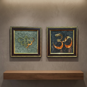 <b>Top</b> Selling Om Pyrite Frame – High Quality Handmade Indian Handicraft Home Decor Gift Wholesale - Product Image 4