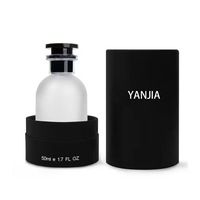 Bouteilles de parfum en verre personnalisables de 30ml 50ml 100ml Boîte d'emballage de parfum transparente au fini noir mat pour la crème contour des yeux