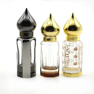 Óleo vintage de cristal uv cinza preto de 3ml, frasco de vidro de grau raro ud agarwood, perfume, oudh, óleo