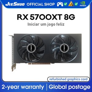 การ์ดจอ JIESHUO Radeon 5700XT 8G มือสอง GDDR6 สำหรับเล่นเกม RX5700 5600 5500 8 PC 6600 ใหม่ วิดีโอเซิร์ฟเวอร์ 5700 8gb Rx 5700 JIESHUO Ra - Product Image 4