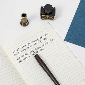 Подарочный набор для винтажной каллиграфии, деревянная подарочная ручка + 10 наконечников + 4 цветные чернила + держатель для ручек, коробка для карт - Product Image 6