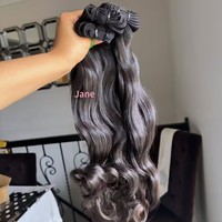 Extensions de cheveux humains Remy vietnamiens 100% bruts, Ondulation naturelle, Ondulation ananas, Bouclés indiens et birmans, Double trame, Prix de gros