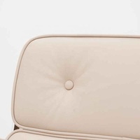 Chaise de bureau de direction à dossier moyen en cuir PU de haute qualité, design moderne, pivotante, inclinable, réglable en hauteur, en aluminium
